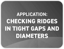 Checking ridges in tight gaps and diameters